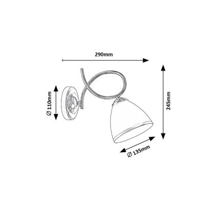 Brilagi - Nástěnná lampa FRED 1xE27/60W/230V lesklý chrom
