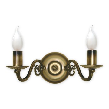 Brilagi - Nástěnná lampa IMPERO 2xE14/60W/230V mosaz