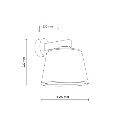Brilagi - Nástěnná lampa LATTE 1xE27/15W/230V borovice/bílá