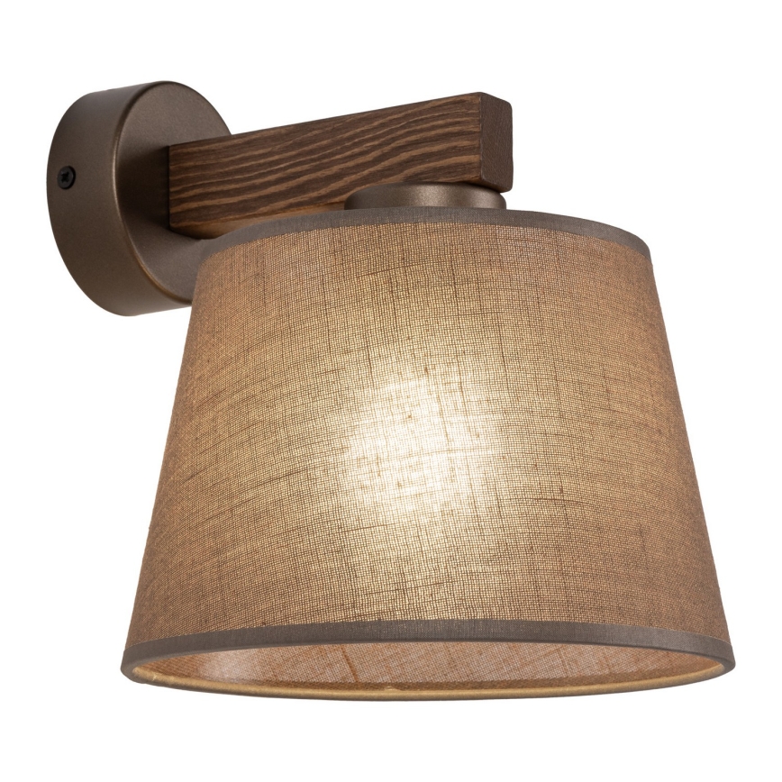 Brilagi - Nástěnná lampa LATTE 1xE27/15W/230V borovice/hnědá