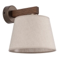 Brilagi - Nástěnná lampa LATTE 1xE27/60W/230V borovice/béžová