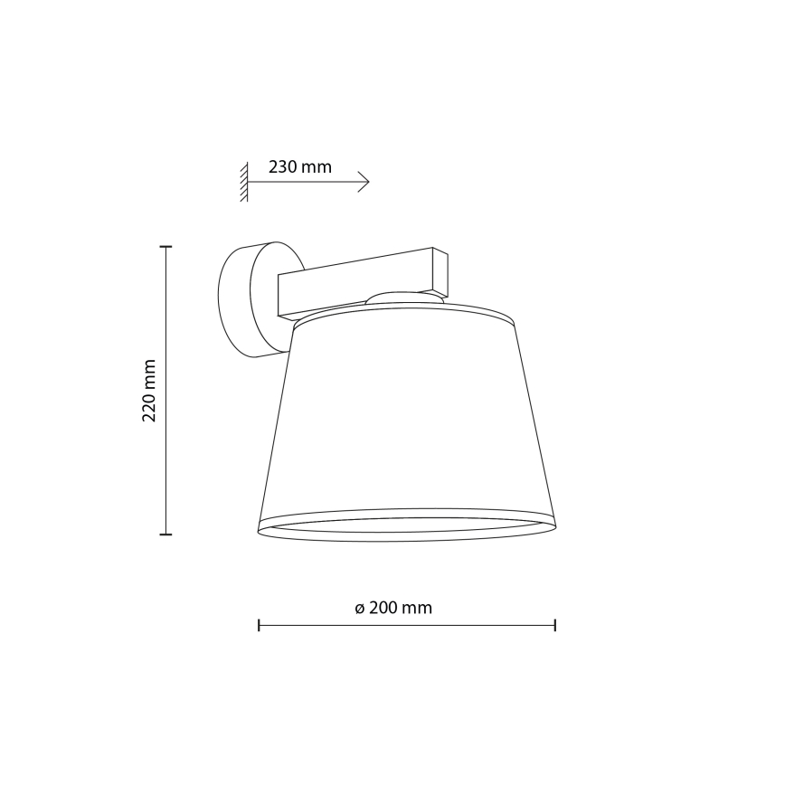 Brilagi - Nástěnná lampa LATTE 1xE27/60W/230V borovice/hnědá
