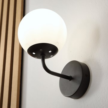 Brilagi - Nástěnná lampa MALIVA 1xE14/15W/230V černá/bílá
