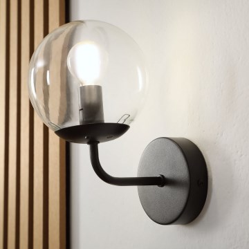 Brilagi - Nástěnná lampa MALIVA 1xE14/15W/230V černá/čirá