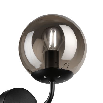 Brilagi - Nástěnná lampa MALIVA 1xE14/15W/230V černá/kouřová