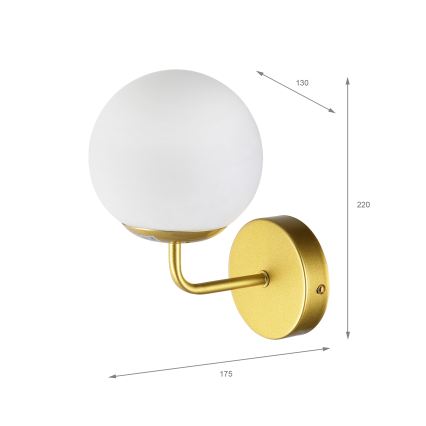 Brilagi - Nástěnná lampa MALIVA 1xE14/15W/230V zlatá/bílá