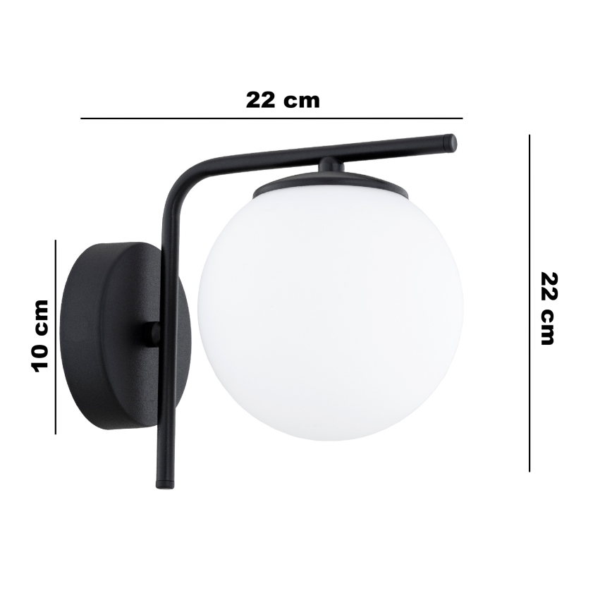 Brilagi - Nástěnná lampa MILO 1xE27/60W/230V černá