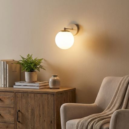 BRILAGI - Nástěnná lampa MILO ECRU 1xE27/60W/230V béžová/zlatá