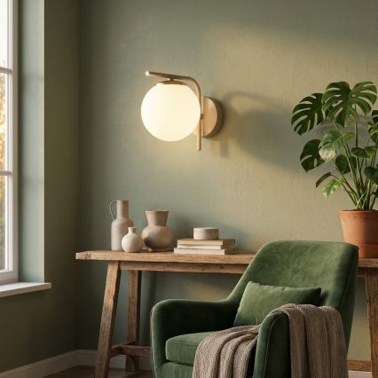 Brilagi - Nástěnná lampa MILO ECRU 1xE27/60W/230V béžová/zlatá