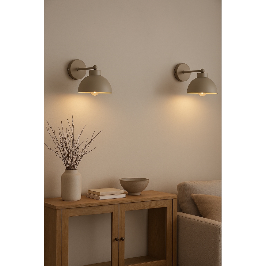 Brilagi - Nástěnná lampa MOON 1xE27/60W/230V béžová/zlatá