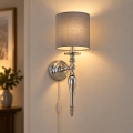 BRILAGI - Nástěnná lampa NUBILA 1xE27/60W/230V lesklý chrom/antracit