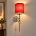 BRILAGI - Nástěnná lampa NUBILA 1xE27/60W/230V lesklý chrom/červená