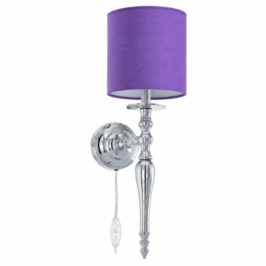 BRILAGI - Nástěnná lampa NUBILA 1xE27/60W/230V lesklý chrom/fialová