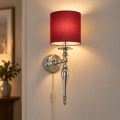 BRILAGI - Nástěnná lampa NUBILA 1xE27/60W/230V lesklý chrom/pompejská červená