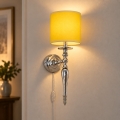 BRILAGI - Nástěnná lampa NUBILA 1xE27/60W/230V lesklý chrom/žlutá