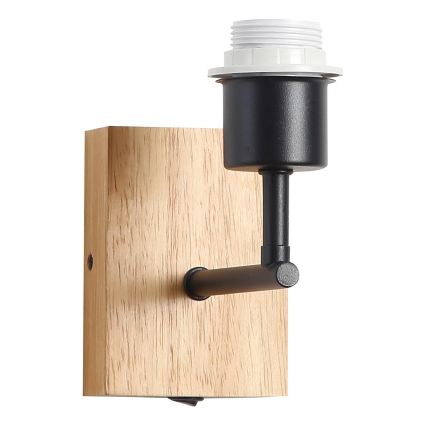 Brilagi - Nástěnná lampa NUBILA WOOD 1xE27/25W/230V dub/černá/světle šedá