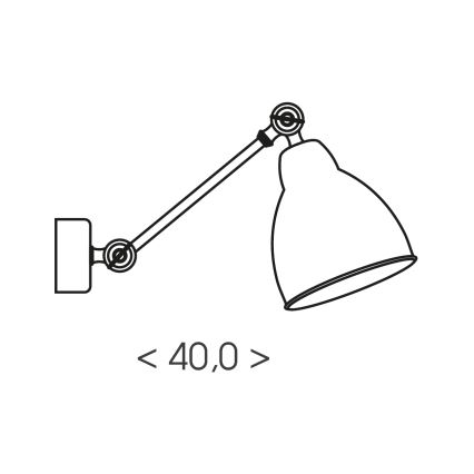 Brilagi - Nástěnná lampa QUILL 1xE27/40W/230V 40 cm bílá