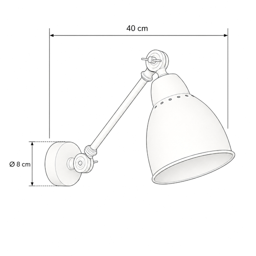 Brilagi - Nástěnná lampa QUILL 1xE27/40W/230V 40 cm bílá