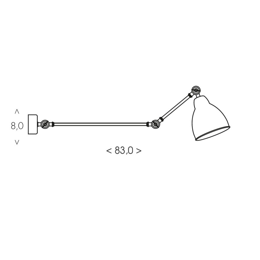 BRILAGI - Nástěnná lampa QUILL 1xE27/40W/230V 83 cm béžová