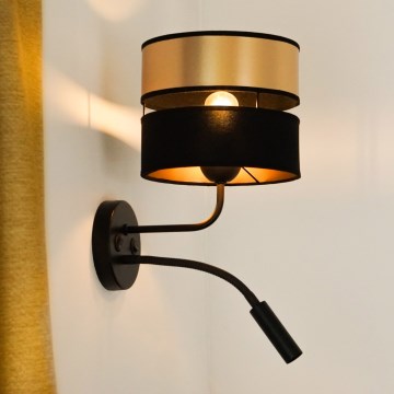 Brilagi - Nástěnná lampa ROYAL 1xE27/15W/230V + 1xG9/3W černá/zlatá