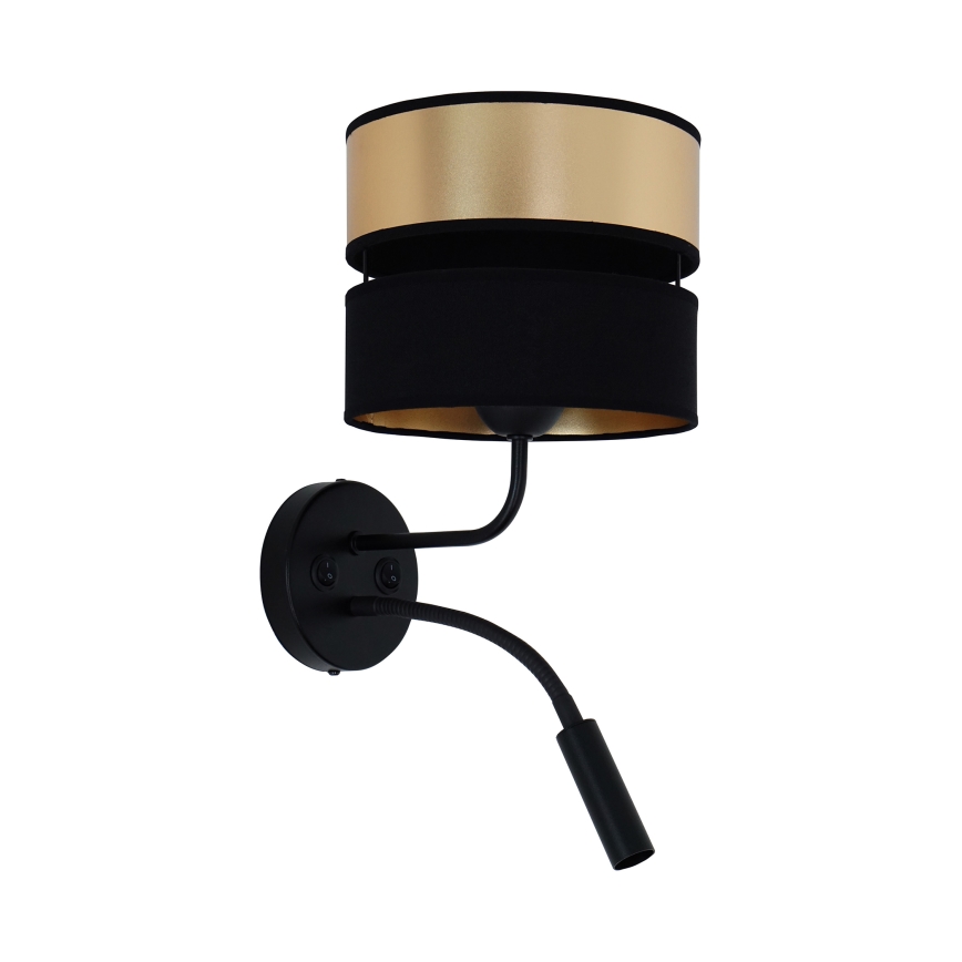Brilagi - Nástěnná lampa ROYAL 1xE27/15W/230V + 1xG9/3W černá/zlatá