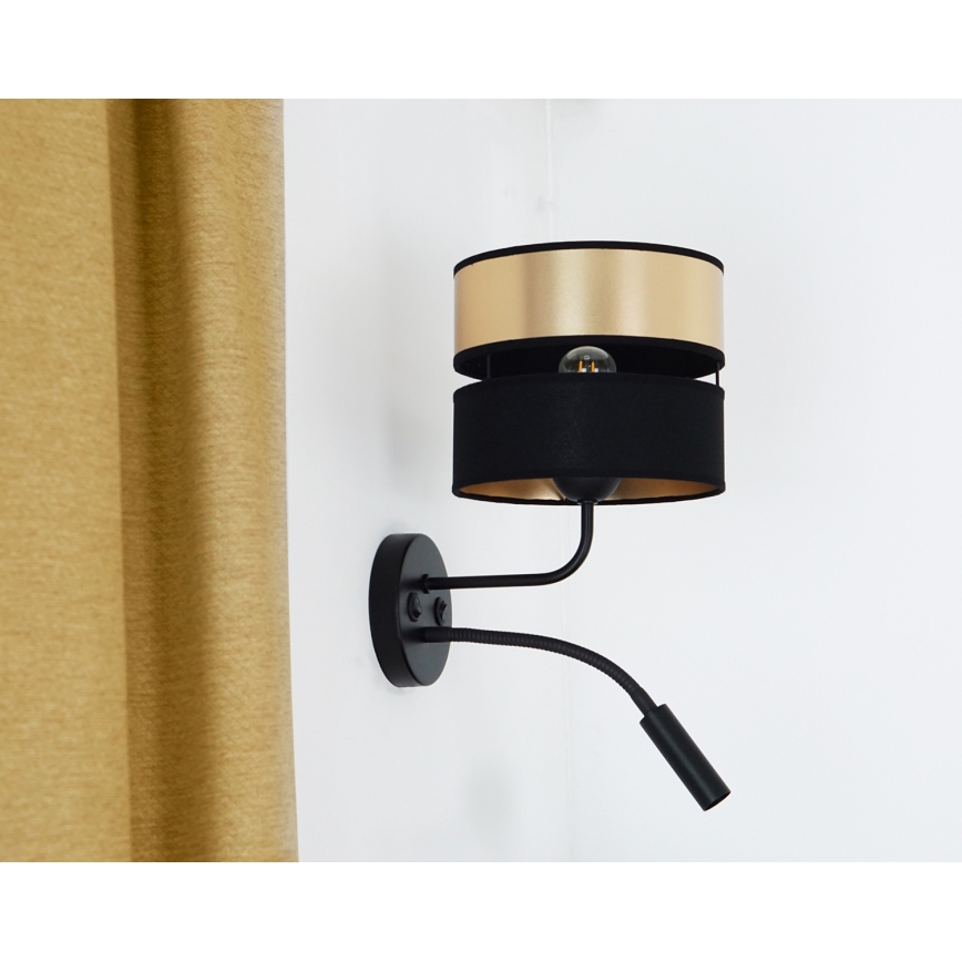 Brilagi - Nástěnná lampa ROYAL 1xE27/15W/230V + 1xG9/3W černá/zlatá
