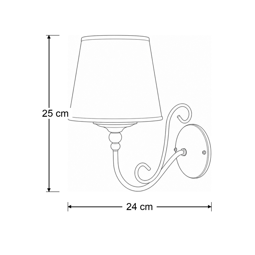 Brilagi - Nástěnná lampa SONIA 1xE27/15W/230V krémová/patina