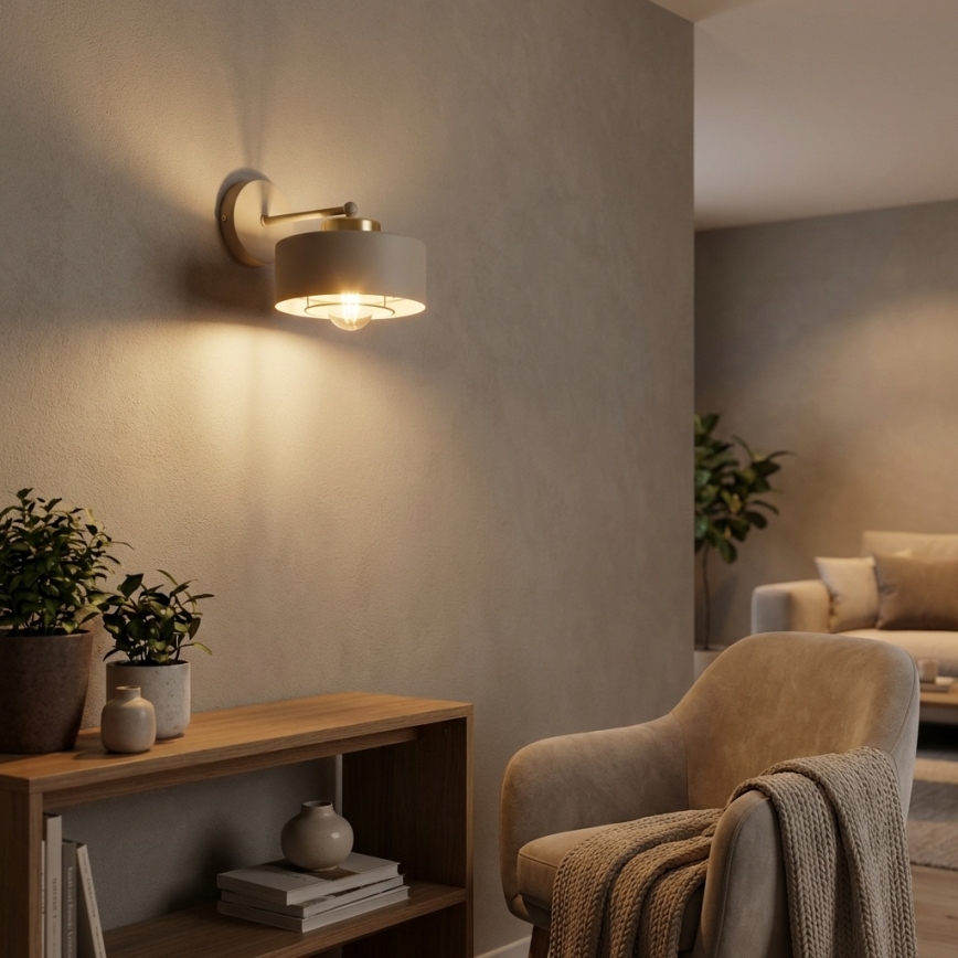 Brilagi - Nástěnná lampa SPRING 1xE27/60W/230V béžová/zlatá