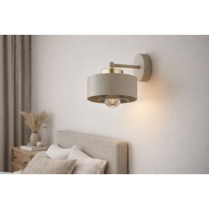 Brilagi - Nástěnná lampa SPRING 1xE27/60W/230V béžová/zlatá