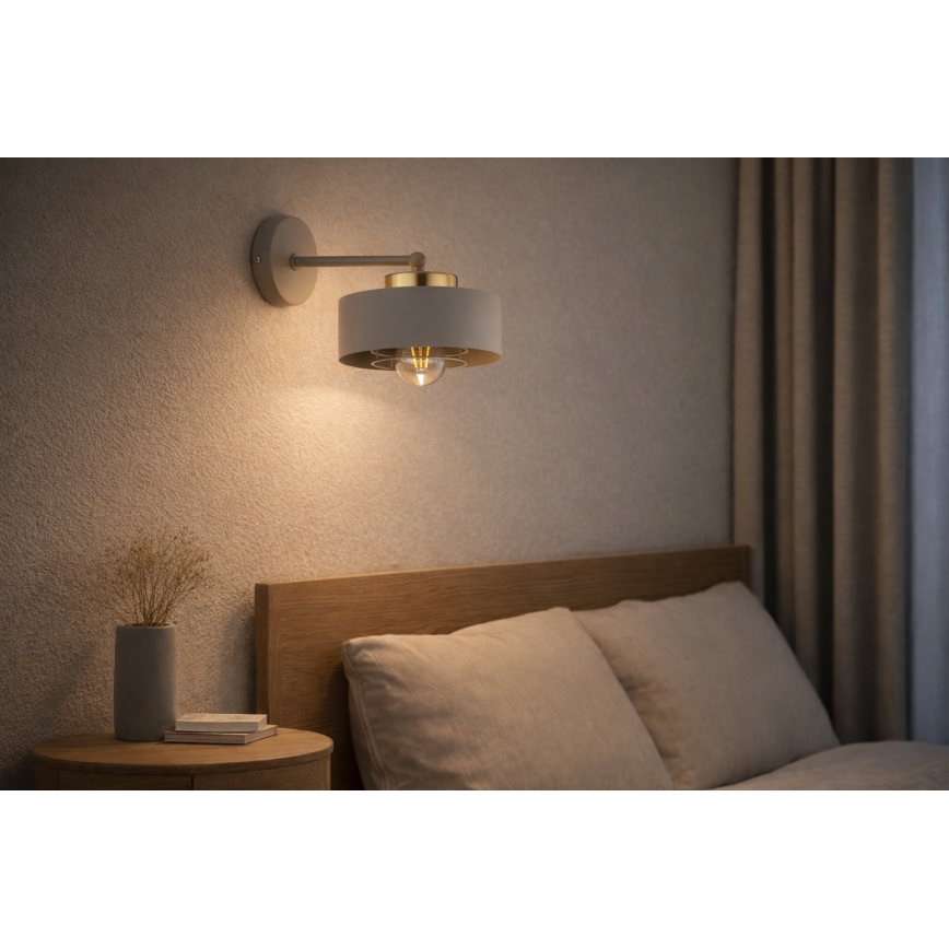 Brilagi - Nástěnná lampa SPRING 1xE27/60W/230V béžová/zlatá