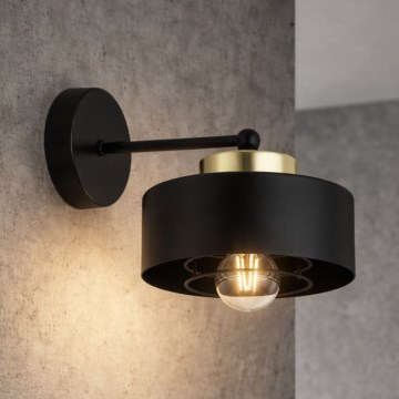 Brilagi - Nástěnná lampa SPRING 1xE27/60W/230V černá/zlatá