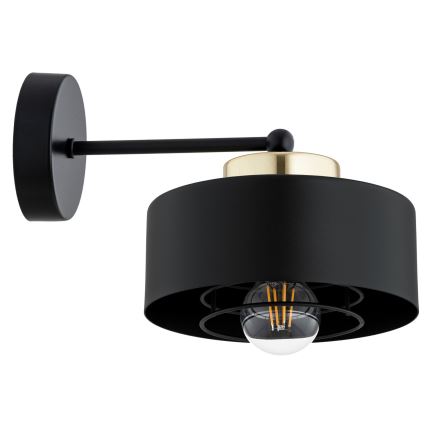 Brilagi - Nástěnná lampa SPRING 1xE27/60W/230V černá/zlatá