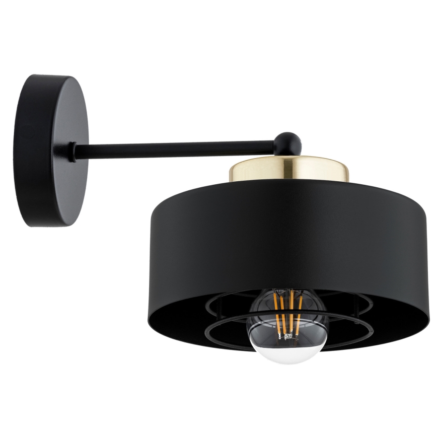 Brilagi - Nástěnná lampa SPRING 1xE27/60W/230V černá/zlatá