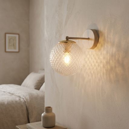 Brilagi - Nástěnná lampa STELLA 1xE27/60W/230V béžová/zlatá