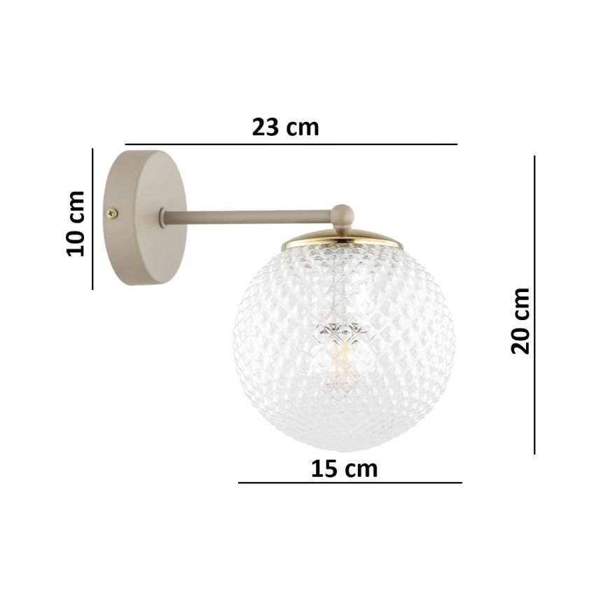 Brilagi - Nástěnná lampa STELLA 1xE27/60W/230V béžová/zlatá