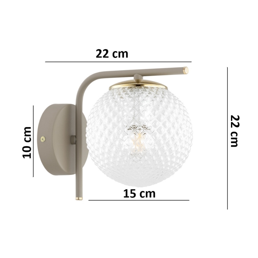 Brilagi - Nástěnná lampa STELLA 1xE27/60W/230V béžová/zlatá