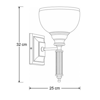 Brilagi - Nástěnná lampa TAURUS 1xE27/15W/230V bronz