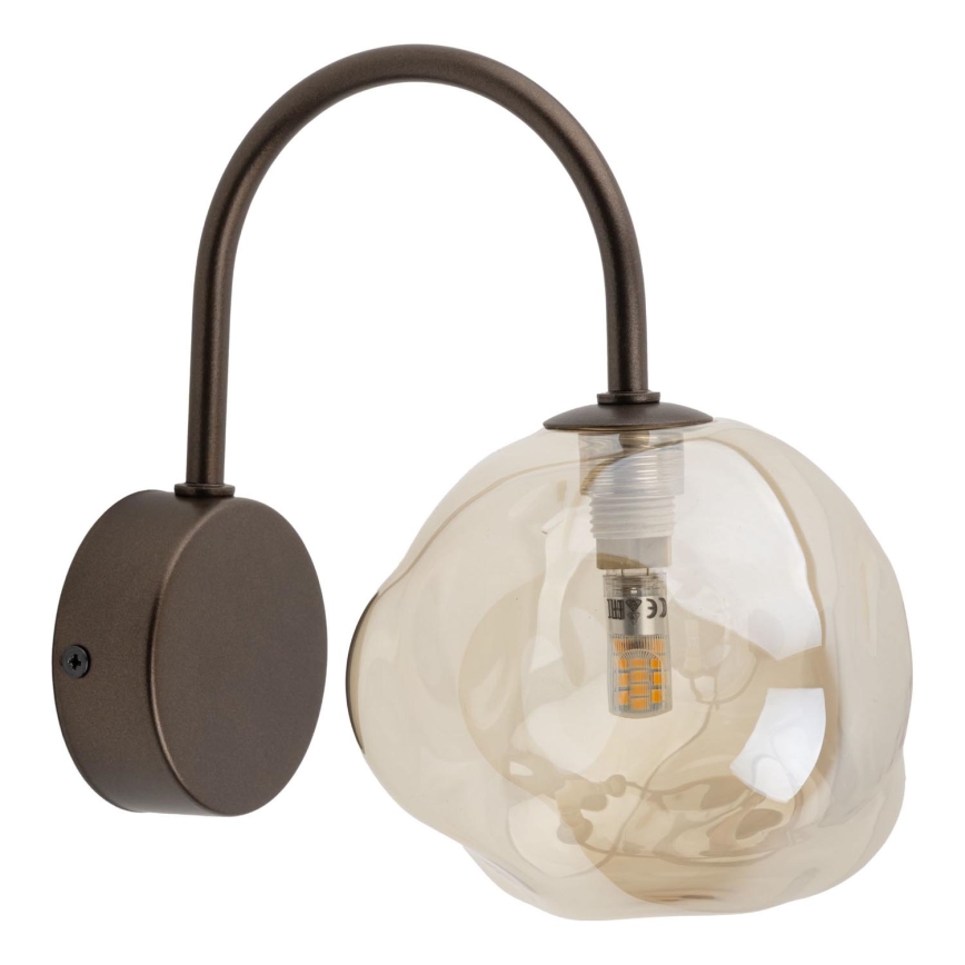 Brilagi - Nástěnná lampa VULCANO 1xG9/8W/230V bronzová/kouřová béžová
