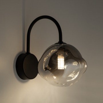 Brilagi - Nástěnná lampa VULCANO 1xG9/8W/230V černá/kouřová černá