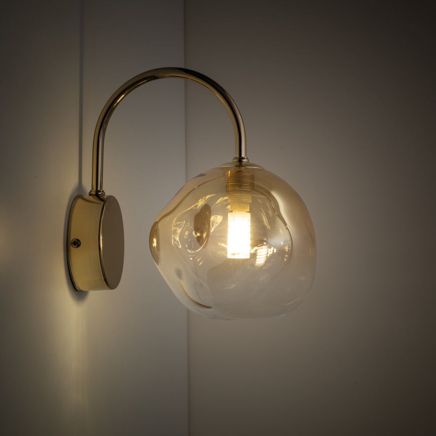 Brilagi - Nástěnná lampa VULCANO 1xG9/8W/230V zlatá/kouřová béžová