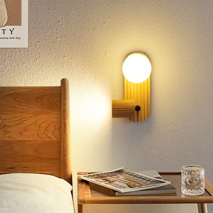 Brilagi - Nástěnné bodové svítidlo MODERN WOOD 1xG9/5W/230V + 1xGU10/8W kaučukovník