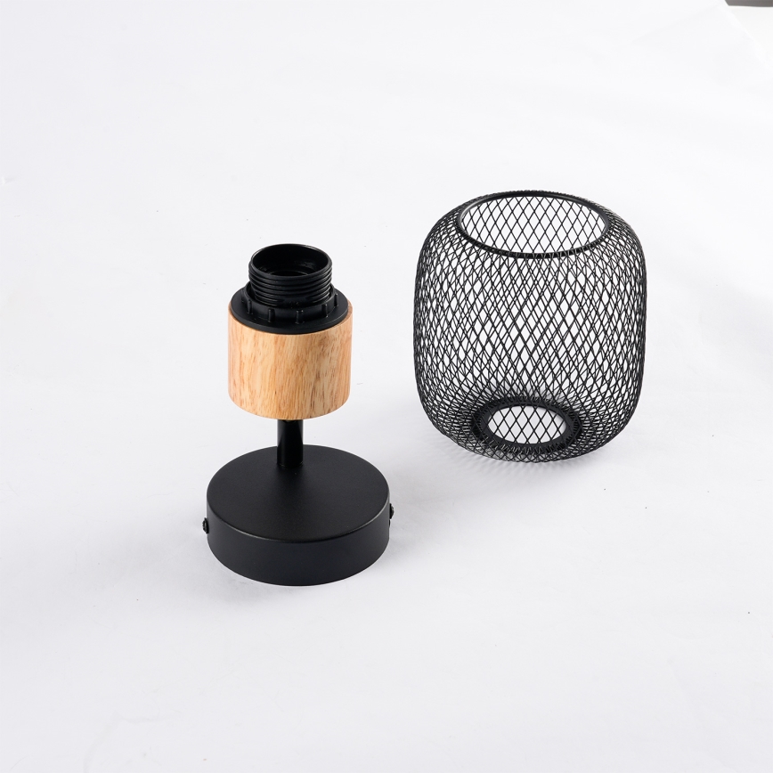 Brilagi - Nástěnné bodové svítidlo BASKLITE 1xE27/15W/230V kaučukovník/černá