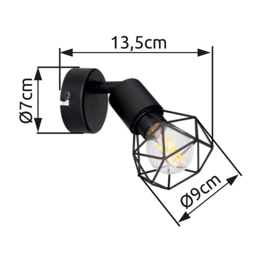 Brilagi - Nástěnné bodové svítidlo CAGE 1xE14/40W/230V