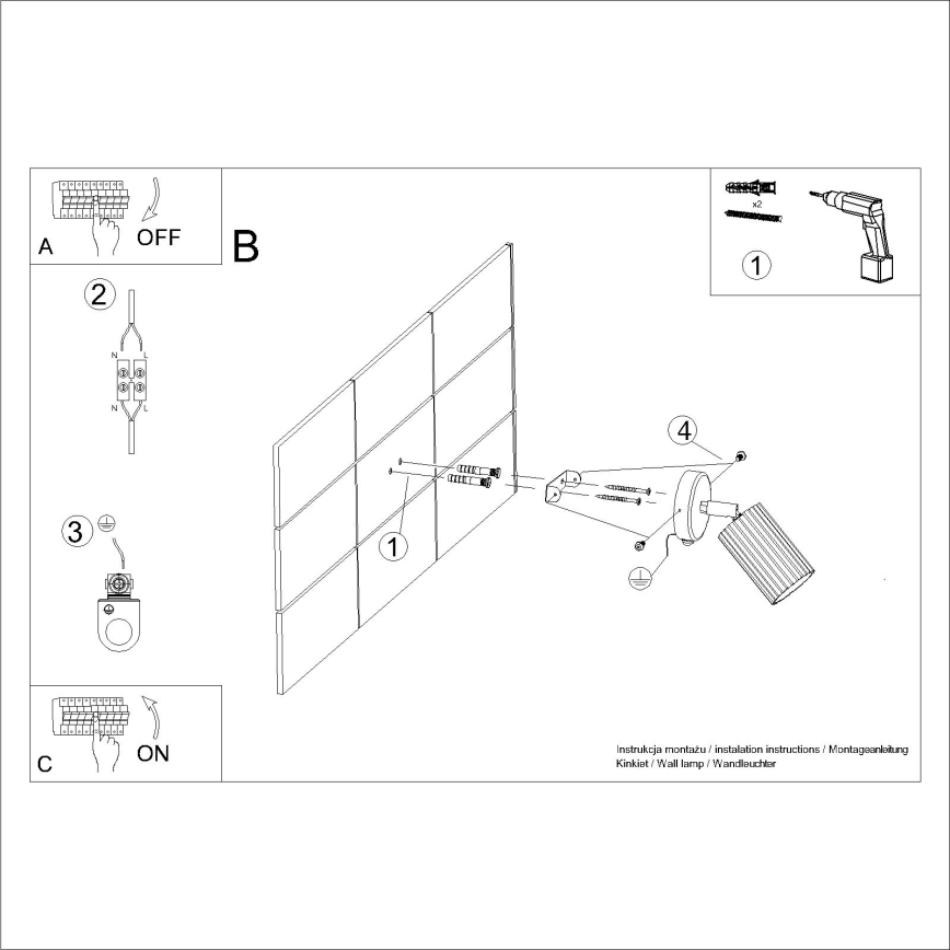 Brilagi - Nástěnné bodové svítidlo CRESTO 1xGU10/10W/230V zlatá