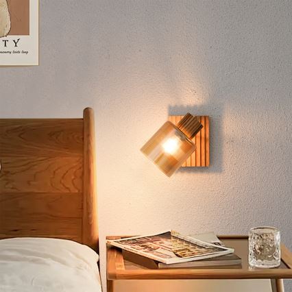 Brilagi - Nástěnné bodové svítidlo HYGGE 1xE14/15W/230V dřevo/kouřová