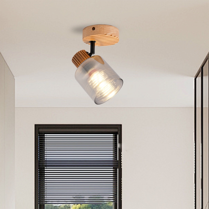 Brilagi - Nástěnné bodové svítidlo HYGGE 1xE14/15W/230V kaučukovník/kouřová