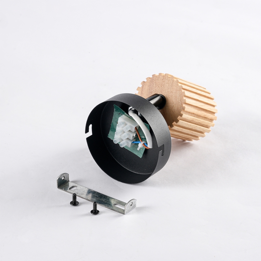 Brilagi - Nástěnné bodové svítidlo MODERN WOOD 1xGU10/8W/230V dřevo/černá