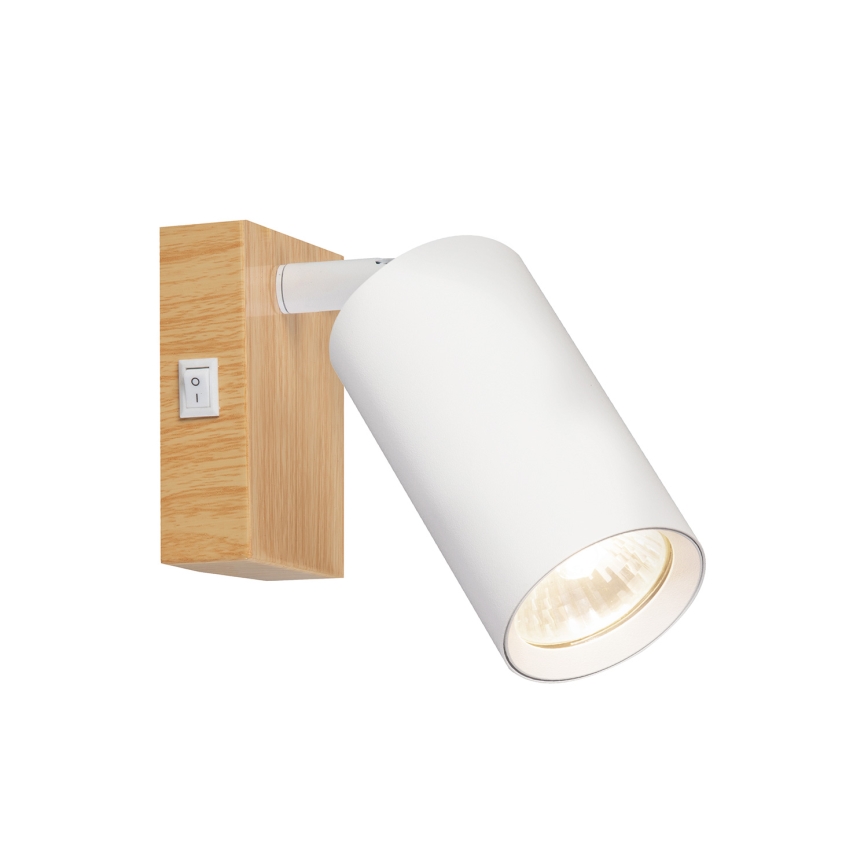 Brilagi - Nástěnné bodové svítidlo SELE 1xGU10/30W/230V bílá/dekor dubu
