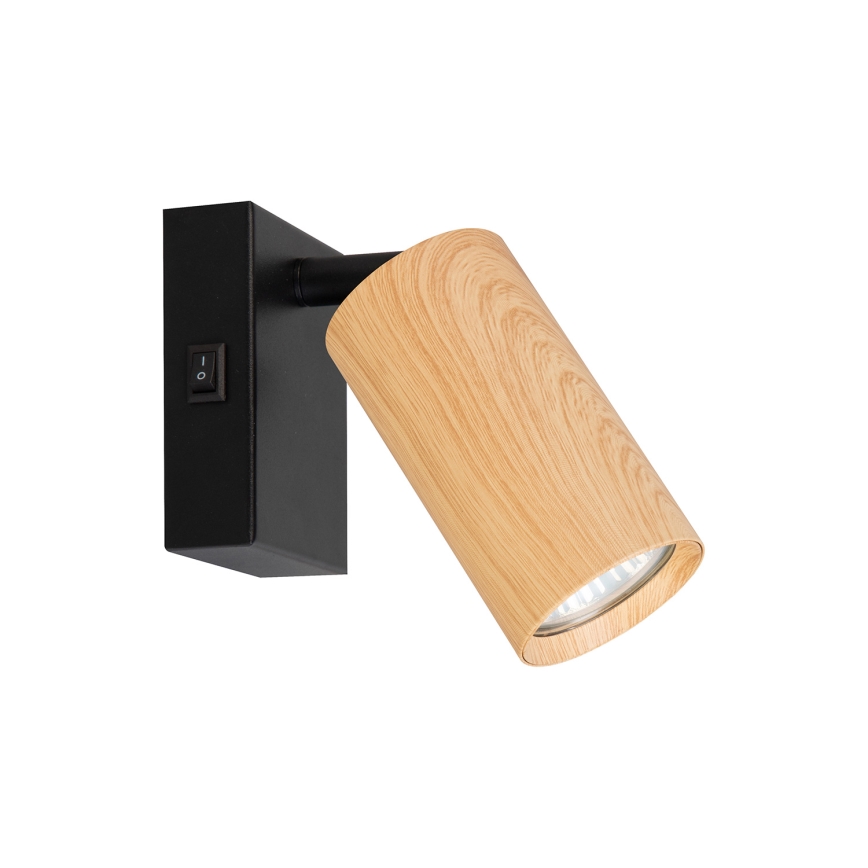 Brilagi - Nástěnné bodové svítidlo SELE 1xGU10/30W/230V černá/dekor dubu