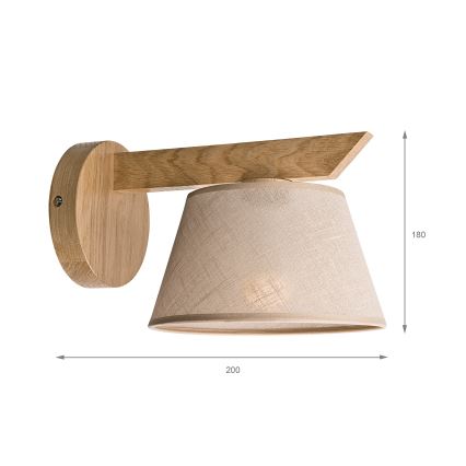 Brilagi - Nástěnné svítidlo ANTHONY 1xE14/40W/230V dub/béžová